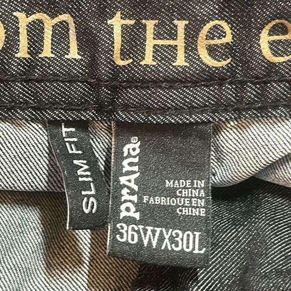 PrAna Mens Gray Black Bridger Slim Pant II size W36 x L30 Style# M4BD30315 - Picture 7 of 10